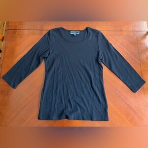 Karen Scott Black Long Sleeve Women's Top